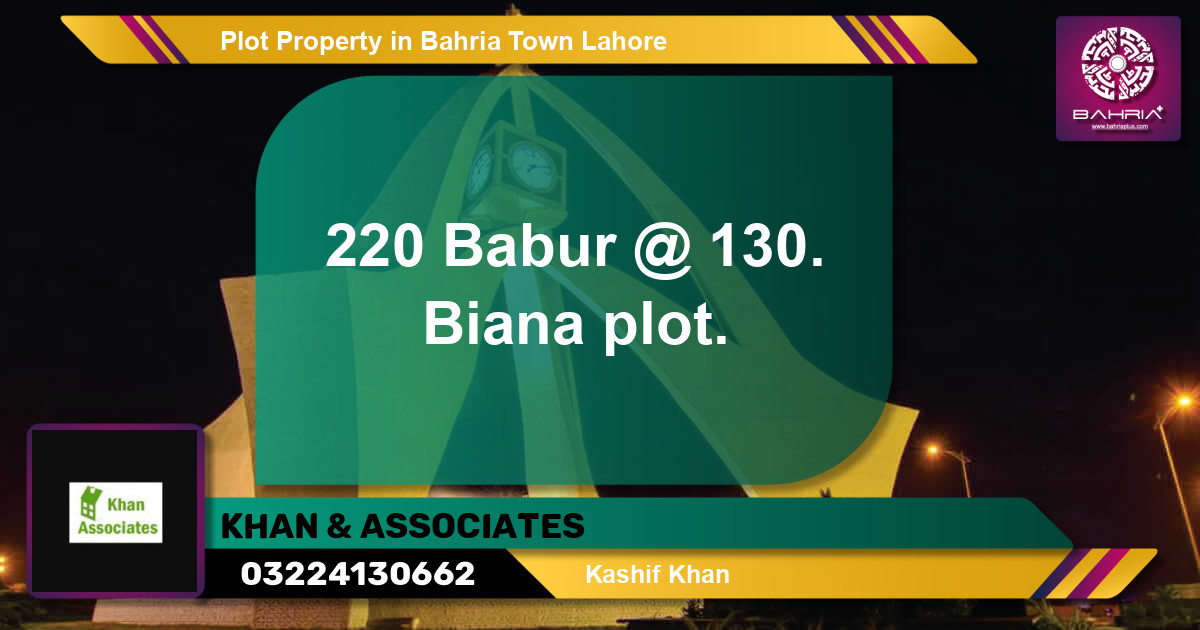 Residential Plot for Sale in Bahria Town, Lahore - (BP-37980)