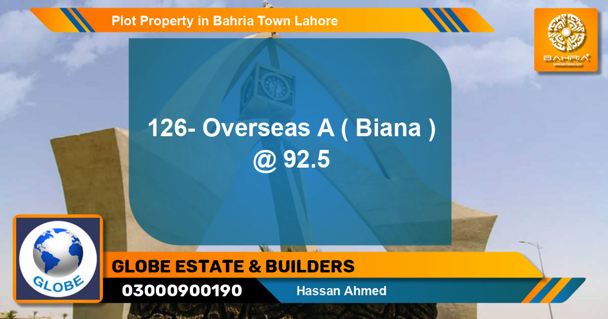 Residential Plot for Sale in Bahria Town, Lahore - (BP-37981)