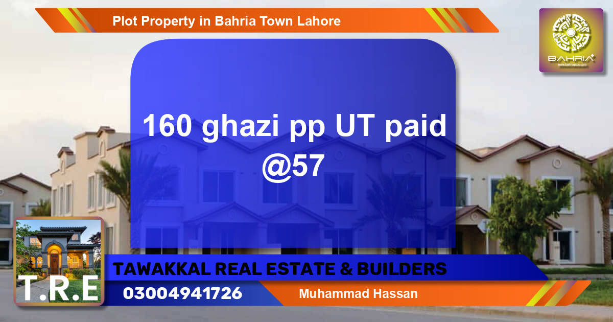 Residential Plot for Sale in Bahria Town, Lahore - (BP-38064)