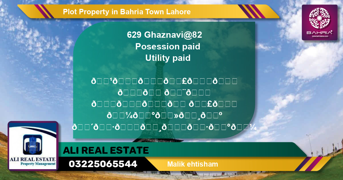 Residential Plot for Sale in Bahria Town, Lahore - (BP-38108)