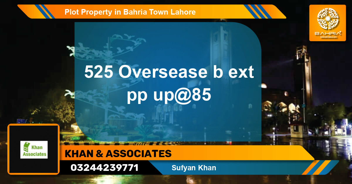 Residential Plot for Sale in Bahria Town, Lahore - (BP-38128)