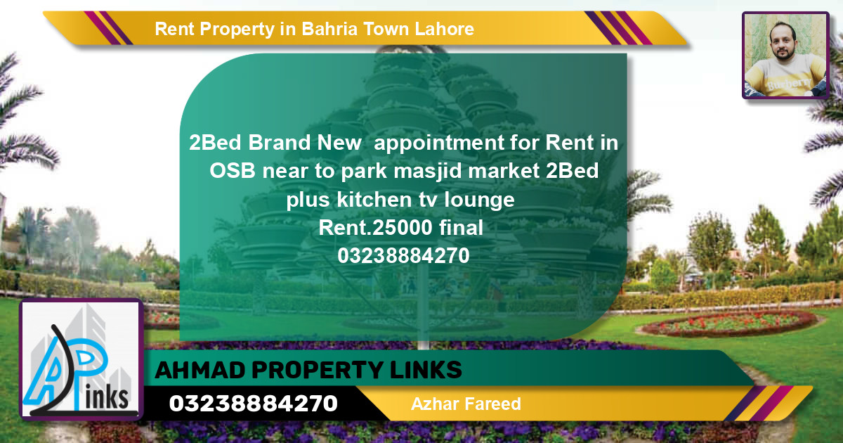 Residential Property for Rent in Bahria Town, Lahore - (BP-38327)