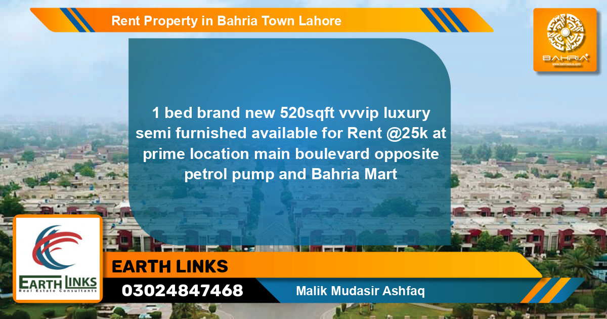 Residential Property for Rent in Bahria Town, Lahore - (BP-38402)