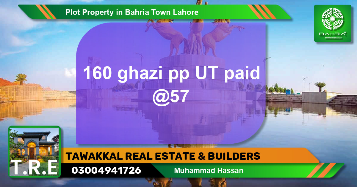 Residential Plot for Sale in Bahria Town, Lahore - (BP-38425)