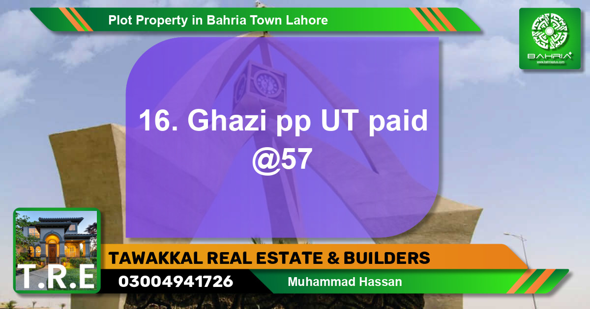 Residential Plot for Sale in Bahria Town, Lahore - (BP-38429)