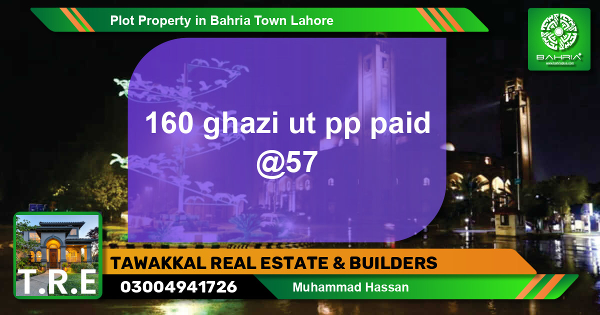 Residential Plot for Sale in Bahria Town, Lahore - (BP-38432)