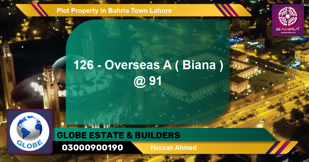 Residential Plot for Sale in Bahria Town, Lahore - (BP-38435)
