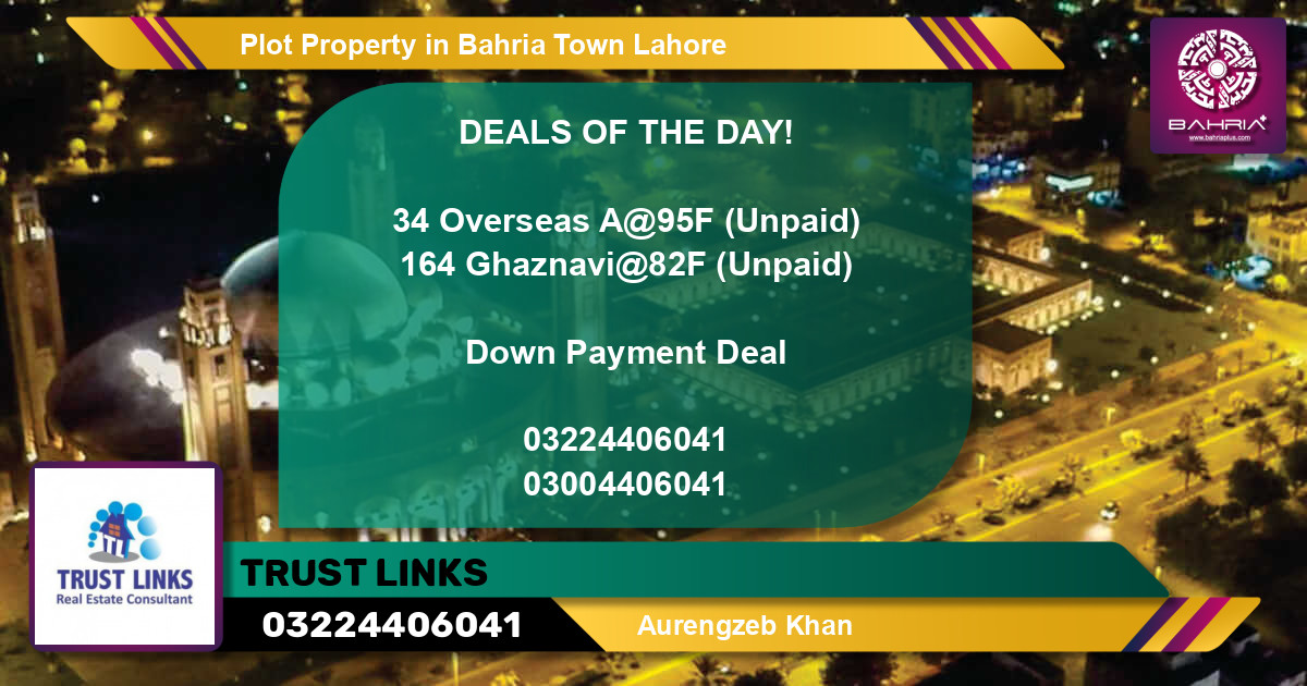 Residential Plot for Sale in Bahria Town, Lahore - (BP-38445)