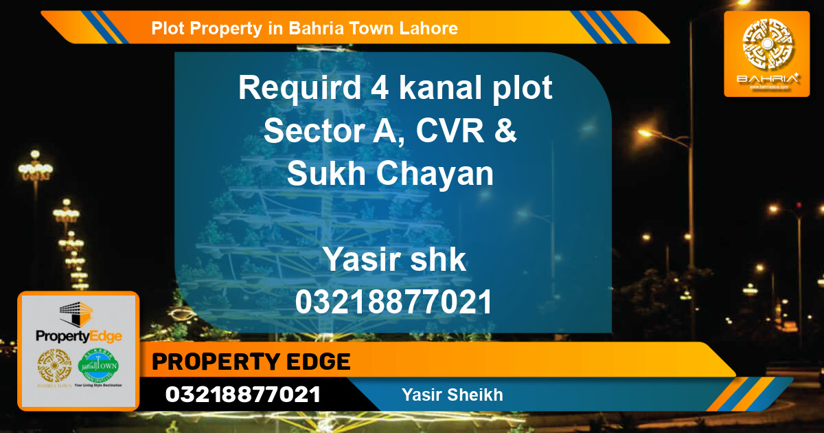 Residential Plot for Sale in Bahria Town, Lahore - (BP-38484)