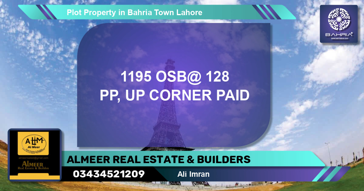 Residential Plot for Sale in Bahria Town, Lahore - (BP-38498)
