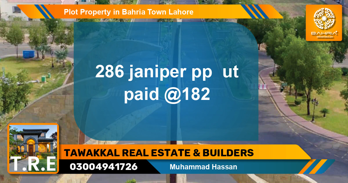 Residential Plot for Sale in Bahria Town, Lahore - (BP-38556)
