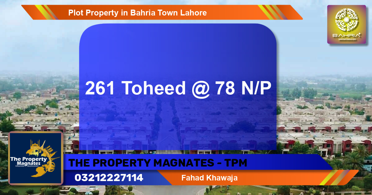 Residential Plot for Sale in Bahria Town, Lahore - (BP-38567)