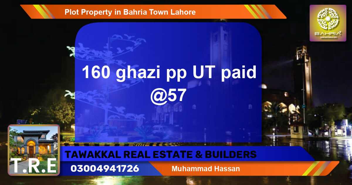 Residential Plot for Sale in Bahria Town, Lahore - (BP-38605)