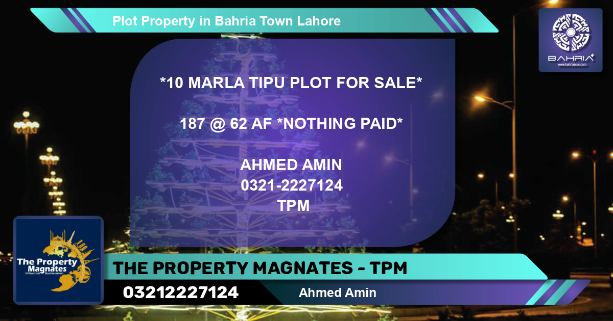 Residential Plot for Sale in Bahria Town, Lahore - (BP-38617)