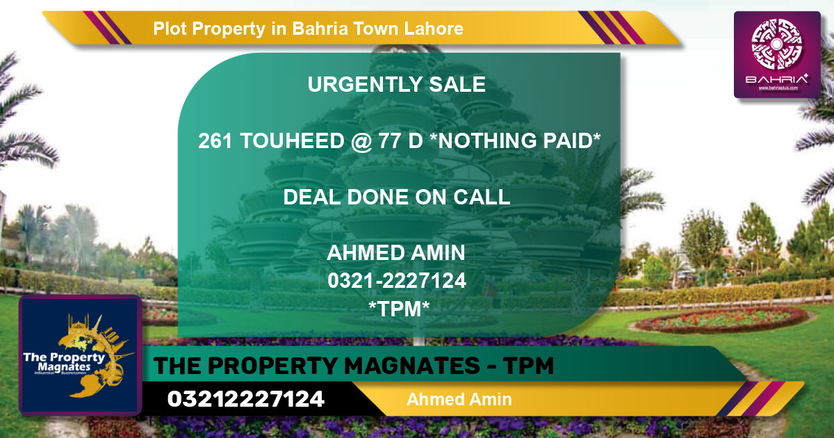 Residential Plot for Sale in Bahria Town, Lahore - (BP-38618)