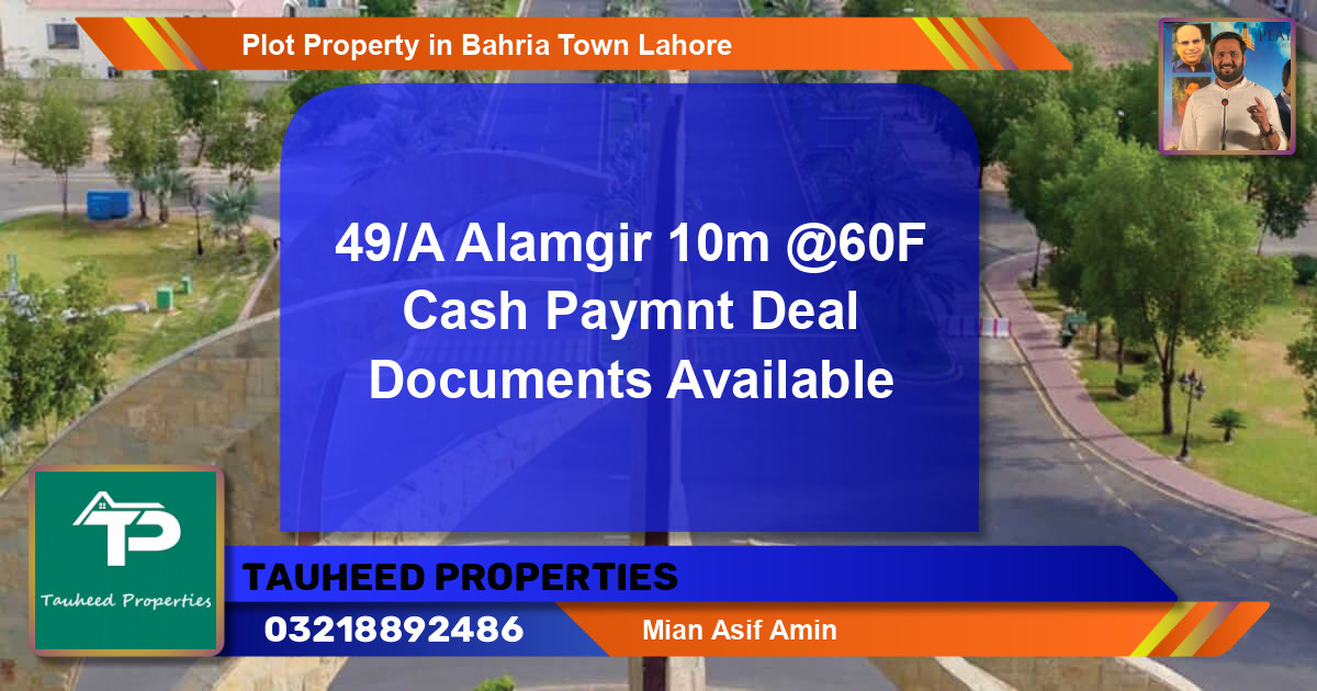 Residential Plot for Sale in Bahria Town, Lahore - (BP-38622)