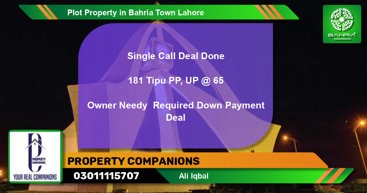 Residential Plot for Sale in Bahria Town, Lahore - (BP-38631)