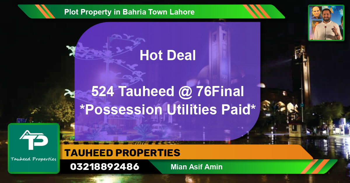 Residential Plot for Sale in Bahria Town, Lahore - (BP-38677)