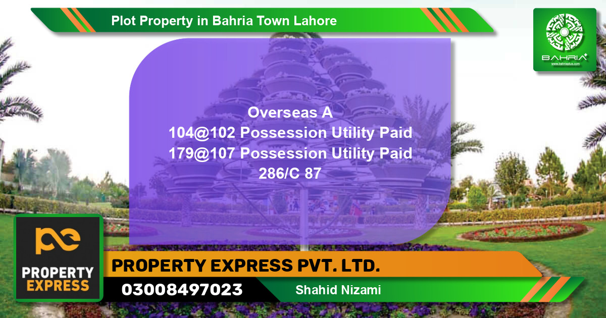 Residential Plot for Sale in Bahria Town, Lahore - (BP-38693)