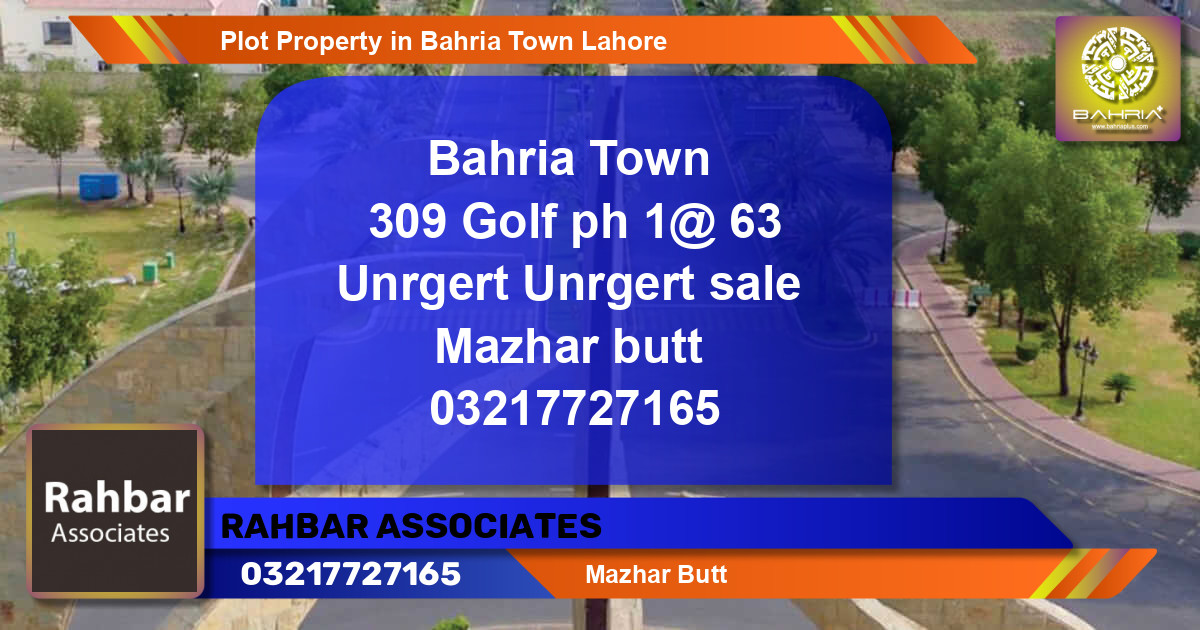 Residential Plot for Sale in Bahria Town, Lahore - (BP-38701)