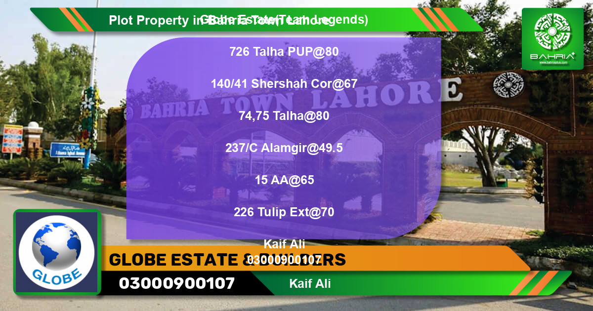 Residential Plot for Sale in Bahria Town, Lahore - (BP-38727)