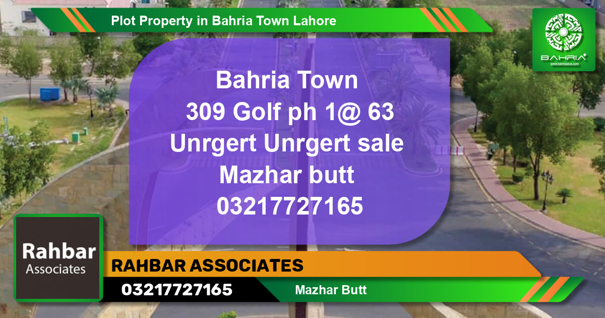 Residential Plot for Sale in Bahria Town, Lahore - (BP-38792)