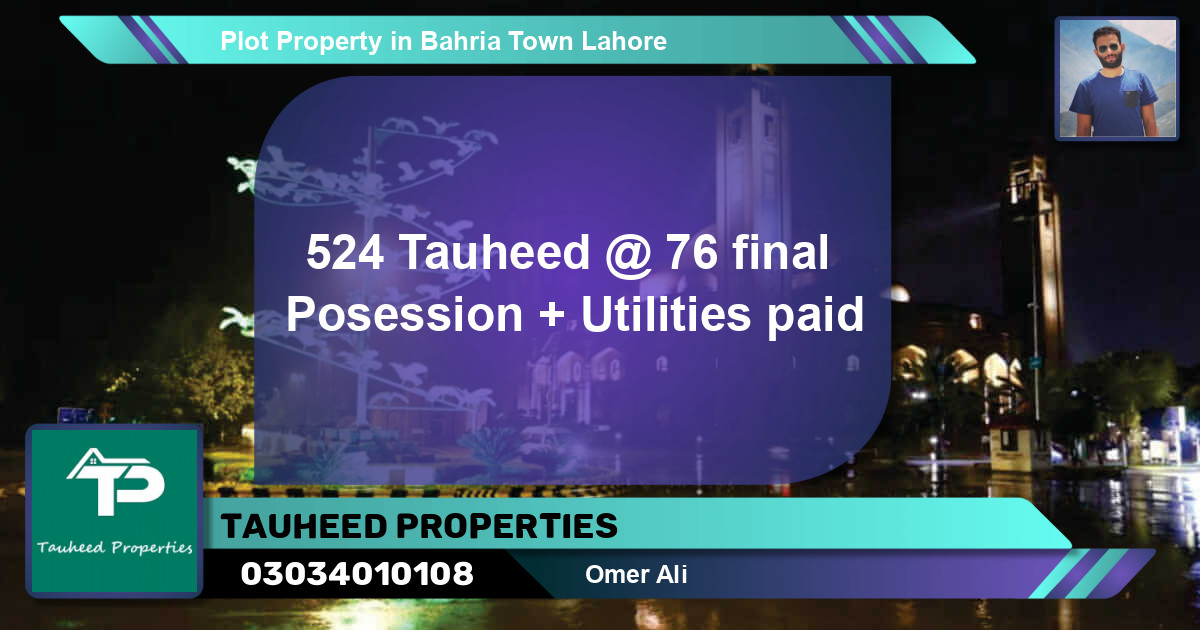 Residential Plot for Sale in Bahria Town, Lahore - (BP-38806)