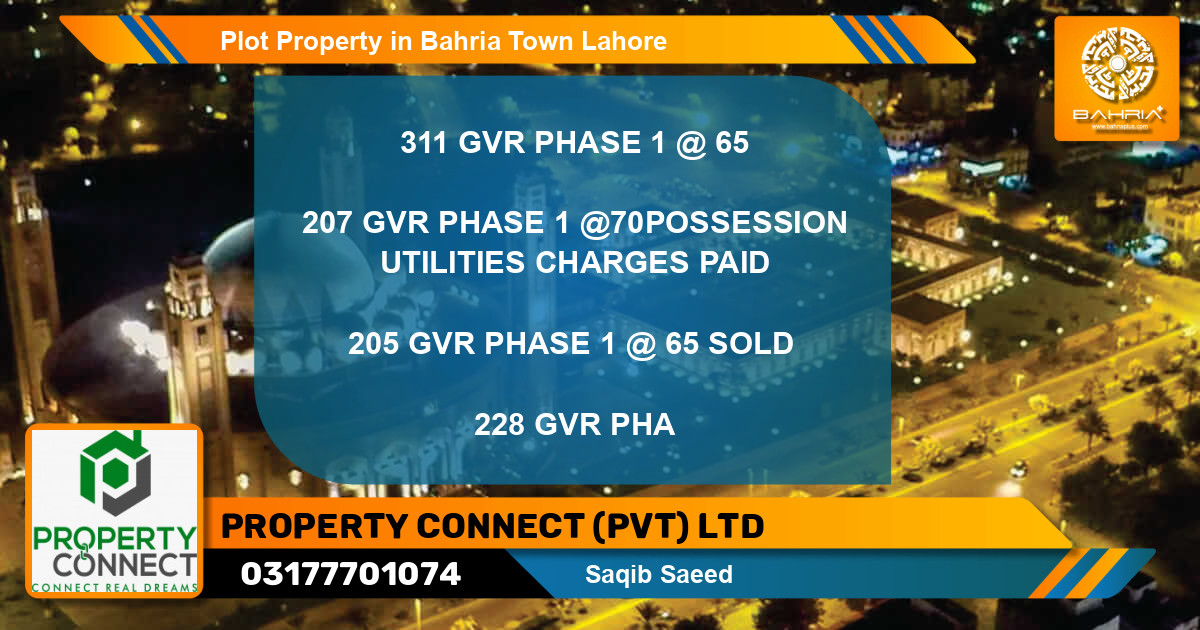 Residential Plot for Sale in Bahria Town, Lahore - (BP-38879)