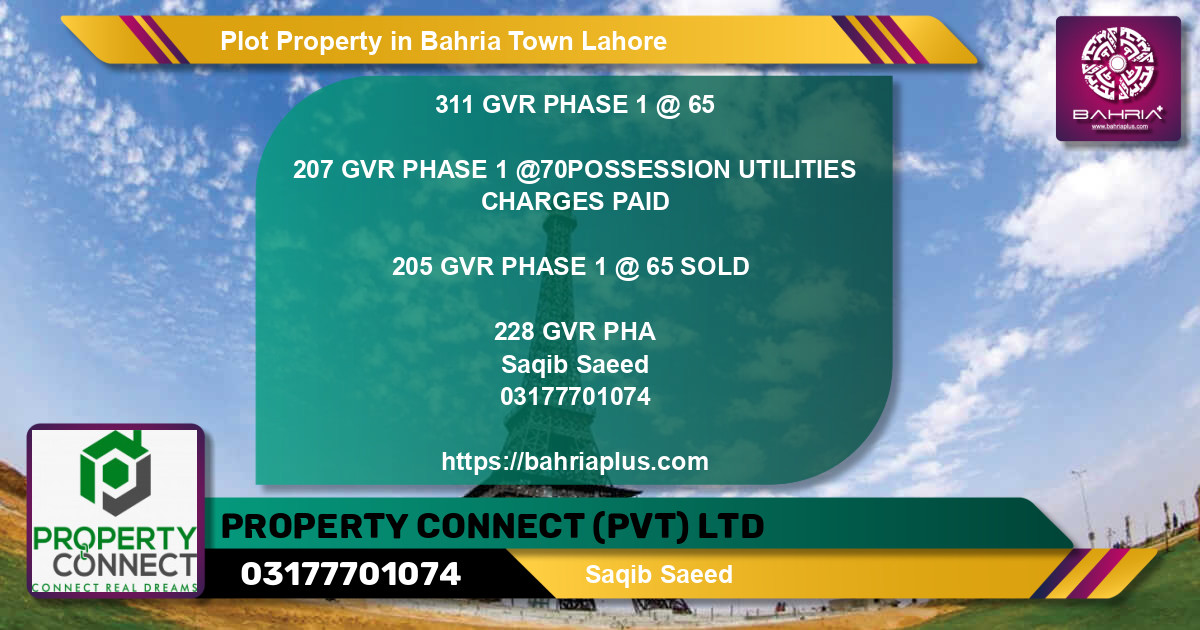 Residential Plot for Sale in Bahria Town, Lahore - (BP-38880)