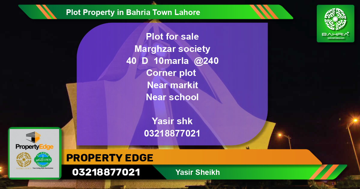 Residential Plot for Sale in Bahria Town, Lahore - (BP-38901)