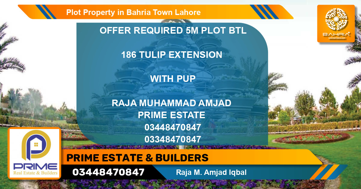 Residential Plot for Sale in Bahria Town, Lahore - (BP-38903)