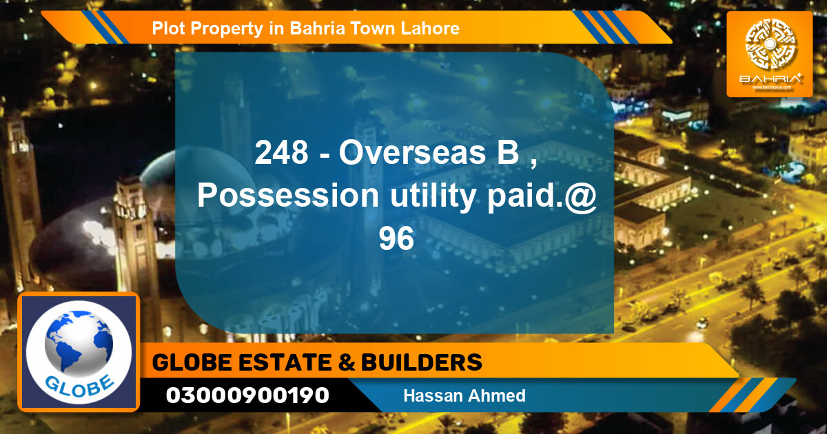 Residential Plot for Sale in Bahria Town, Lahore - (BP-38987)