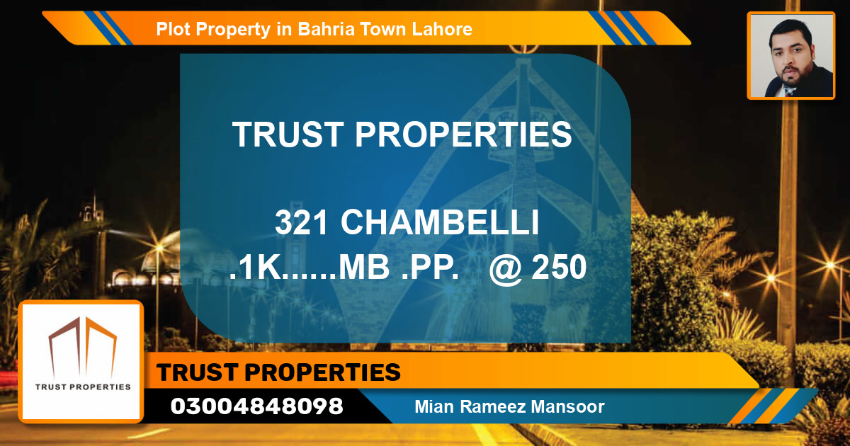 Residential Plot for Sale in Bahria Town, Lahore - (BP-38998)