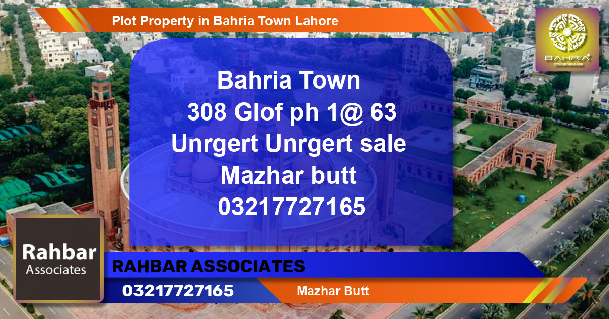 Residential Plot for Sale in Bahria Town, Lahore - (BP-39005)