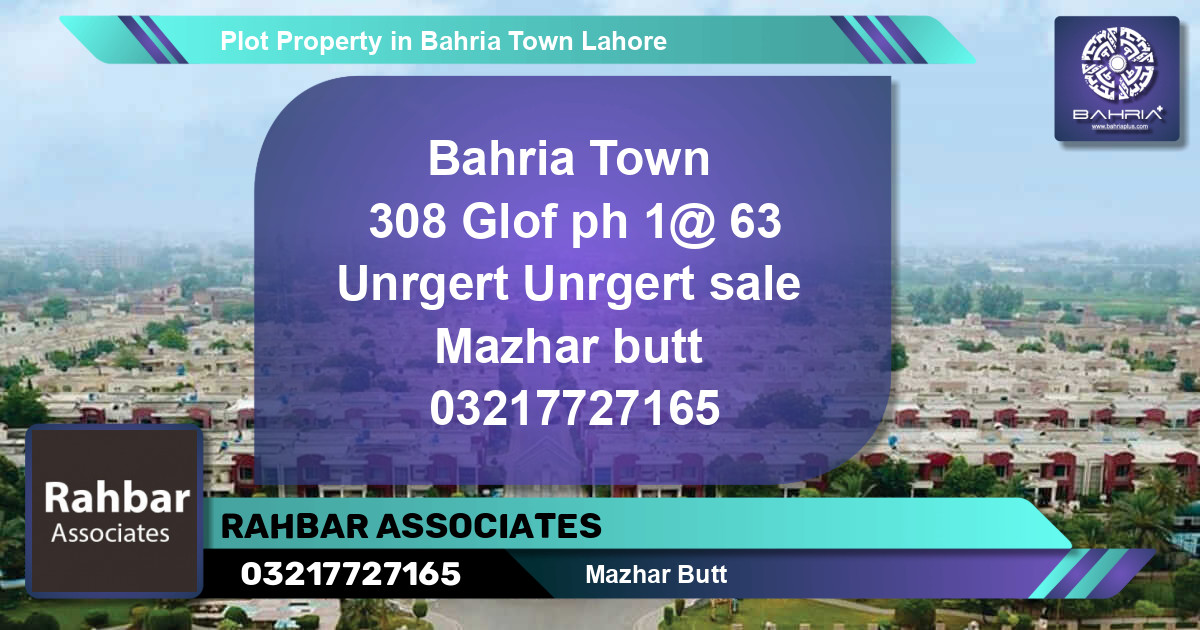 Residential Plot for Sale in Bahria Town, Lahore - (BP-39007)