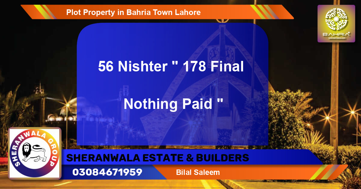 Residential Plot for Sale in Bahria Town, Lahore - (BP-39061)