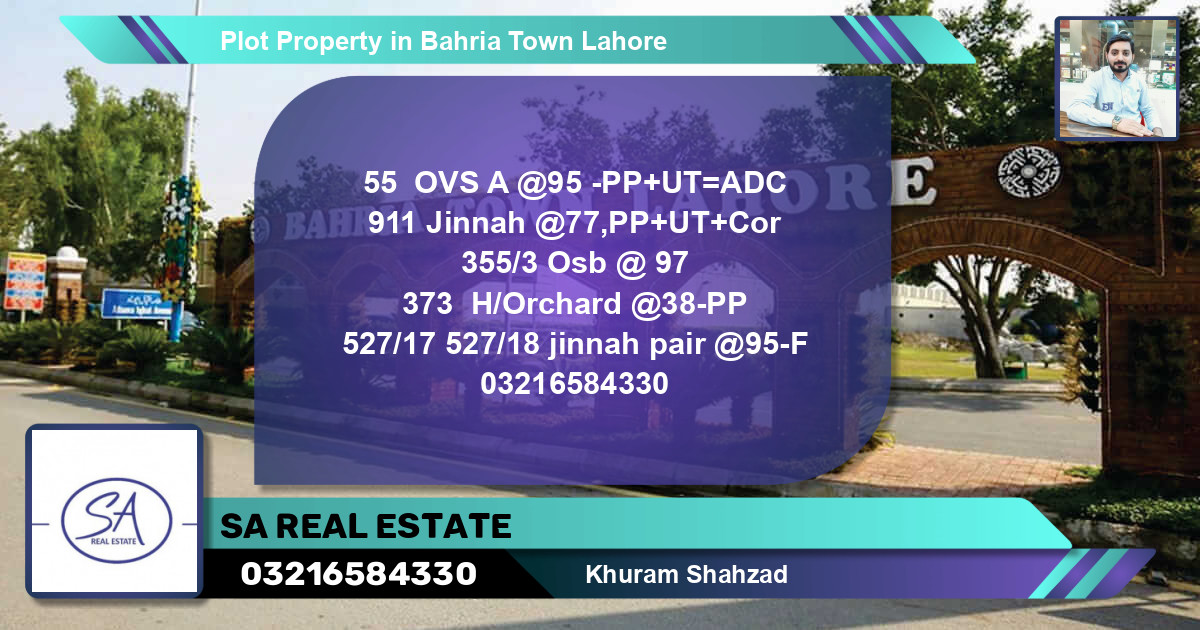Residential Plot for Sale in Bahria Town, Lahore - (BP-39064)