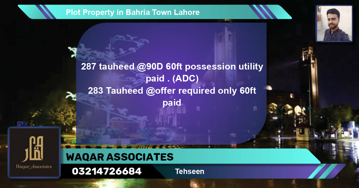 Residential Plot for Sale in Bahria Town, Lahore - (BP-39070)