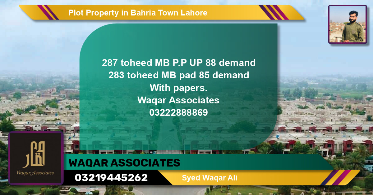 Residential Plot for Sale in Bahria Town, Lahore - (BP-39071)