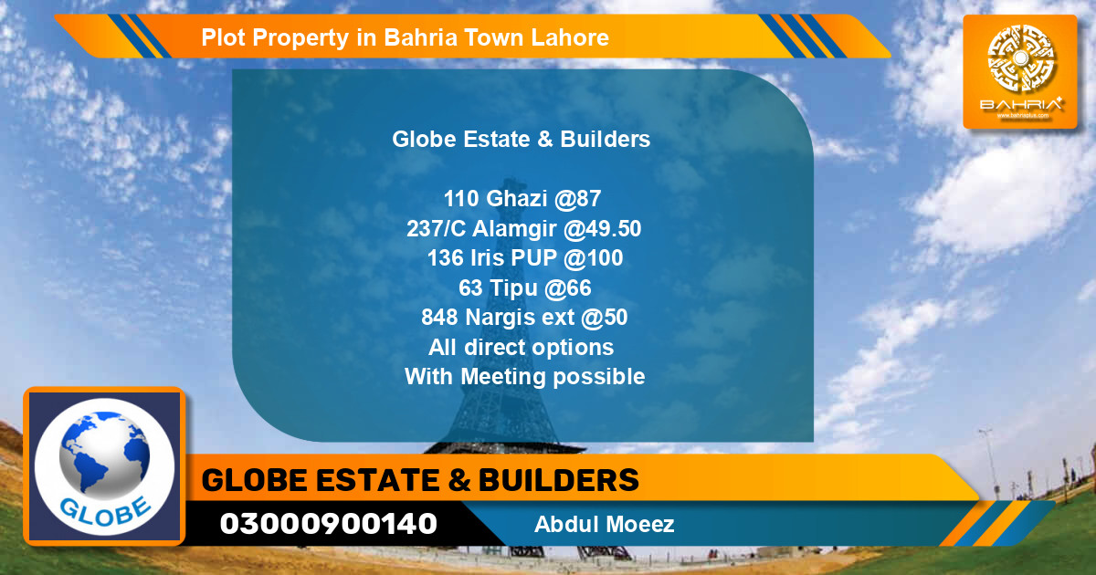 Residential Plot for Sale in Bahria Town, Lahore - (BP-39084)