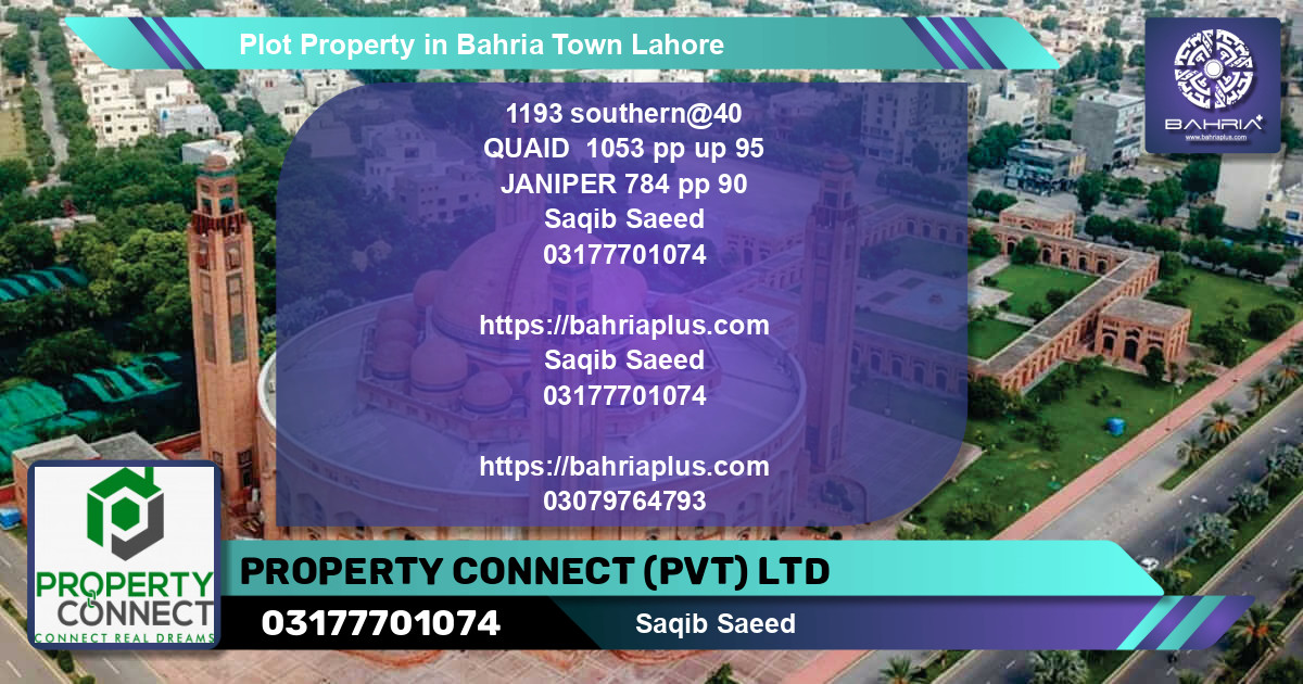 Residential Plot for Sale in Bahria Town, Lahore - (BP-39104)