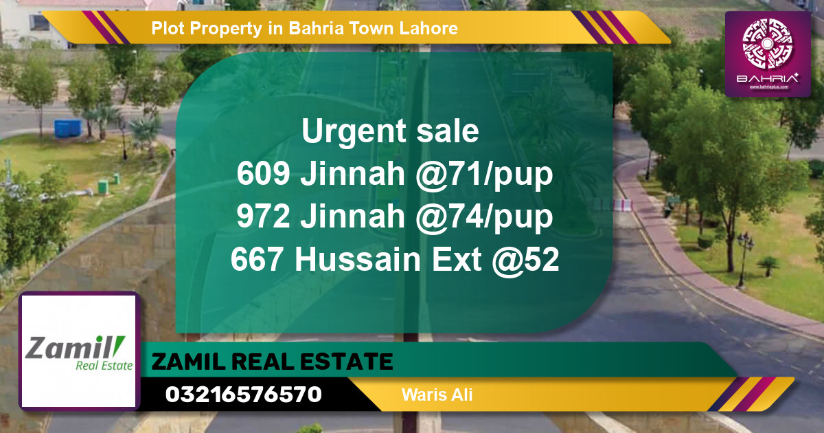 Residential Plot for Sale in Bahria Town, Lahore - (BP-39199)