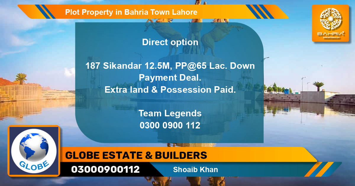 Residential Plot for Sale in Bahria Town, Lahore - (BP-39216)