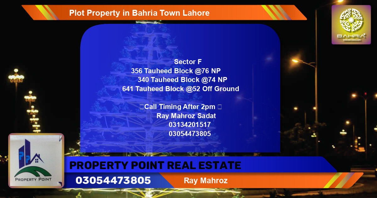 Residential Plot for Sale in Bahria Town, Lahore - (BP-39223)