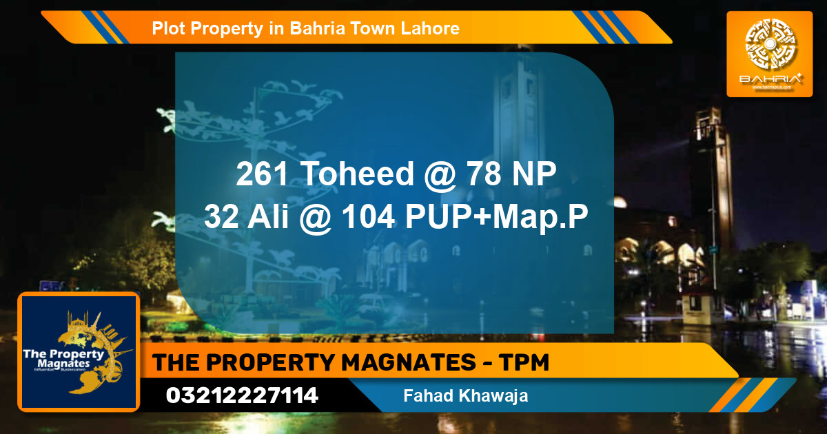 Residential Plot for Sale in Bahria Town, Lahore - (BP-39291)