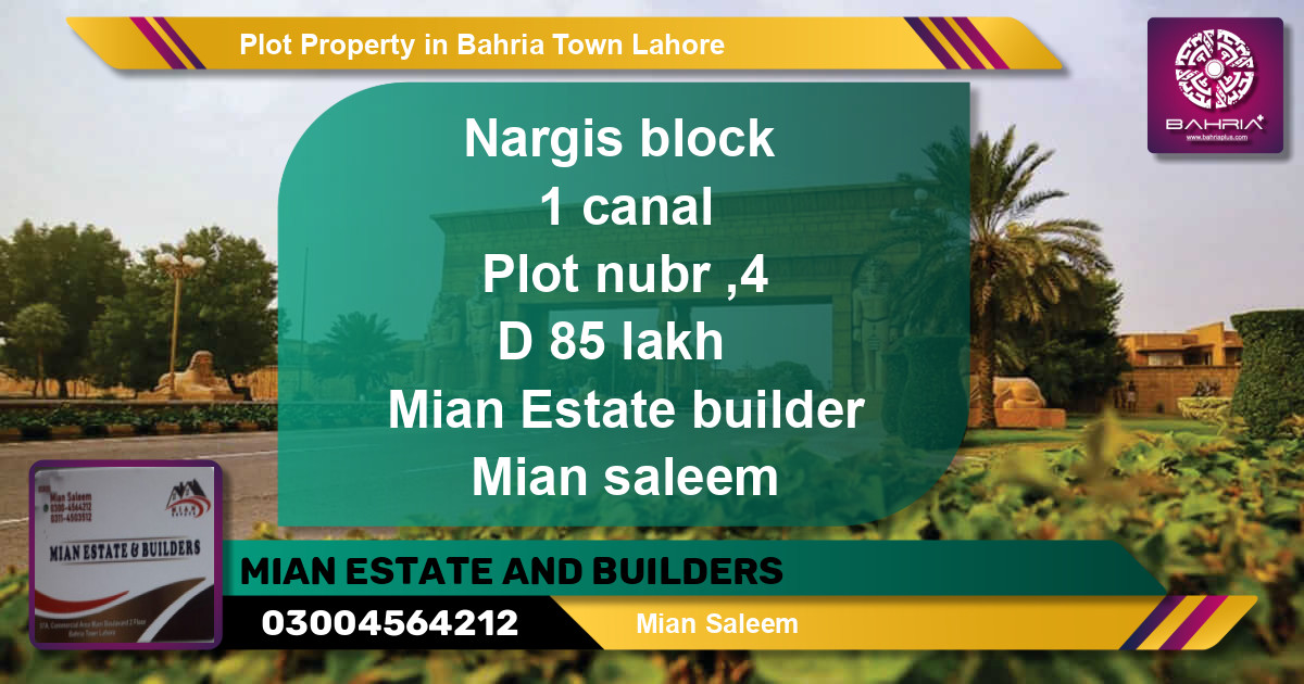 Residential Plot for Sale in Bahria Town, Lahore - (BP-39313)