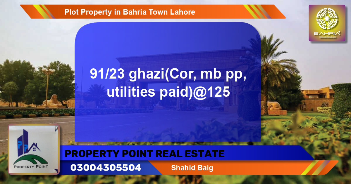 Residential Plot for Sale in Bahria Town, Lahore - (BP-39503)