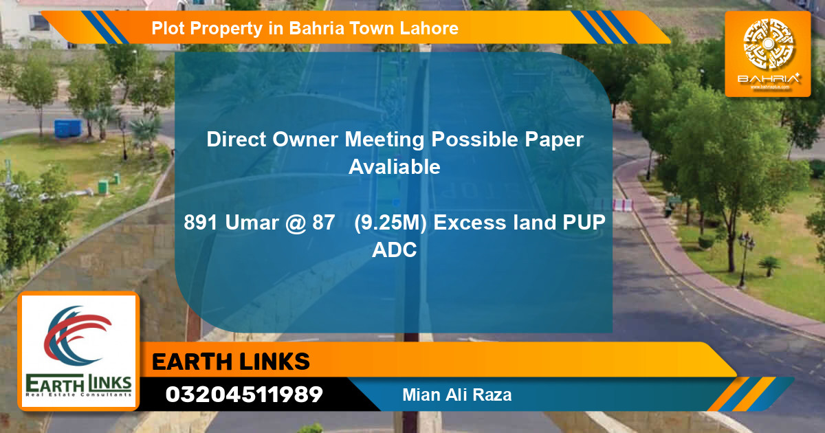Residential Plot for Sale in Bahria Town, Lahore - (BP-39531)