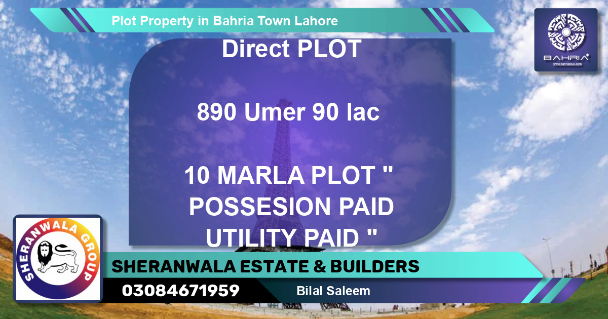 Residential Plot for Sale in Bahria Town, Lahore - (BP-39545)