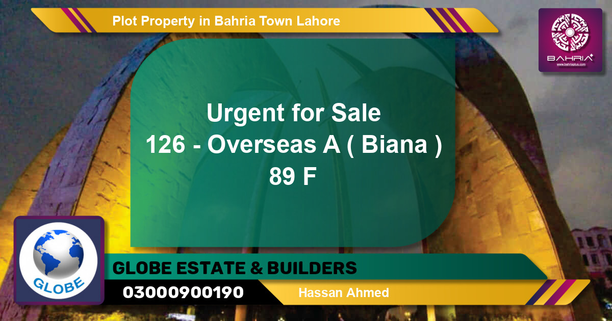 Residential Plot for Sale in Bahria Town, Lahore - (BP-39550)